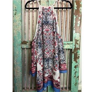 Open Shoulder Print Dress